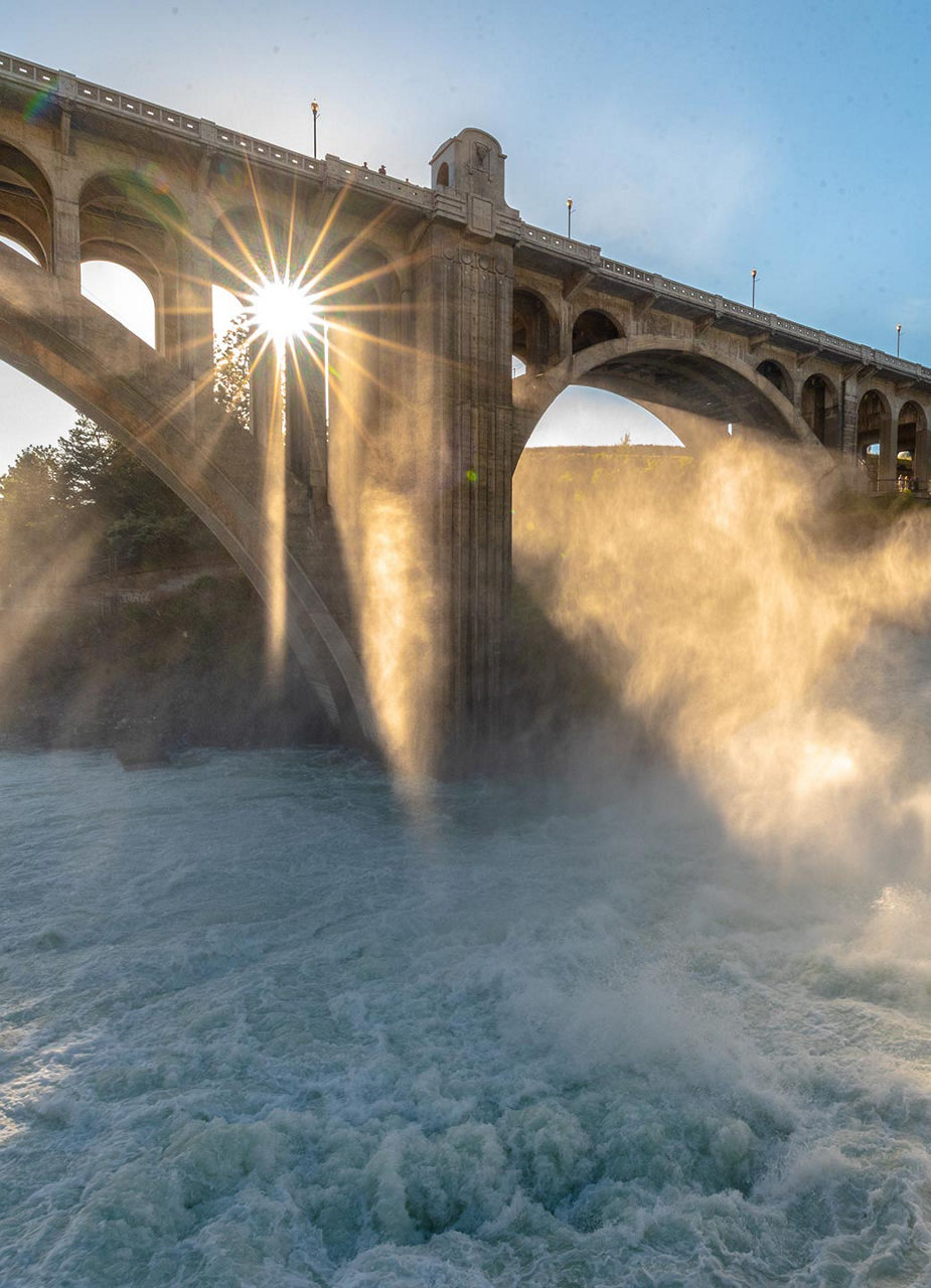 Sonnenuntergang an der Monroe Street Bridge, Spokane​