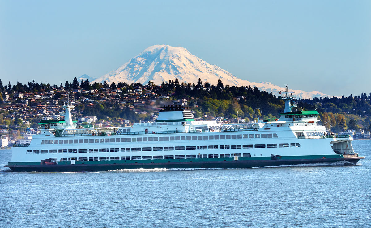 Mountain and Ferry