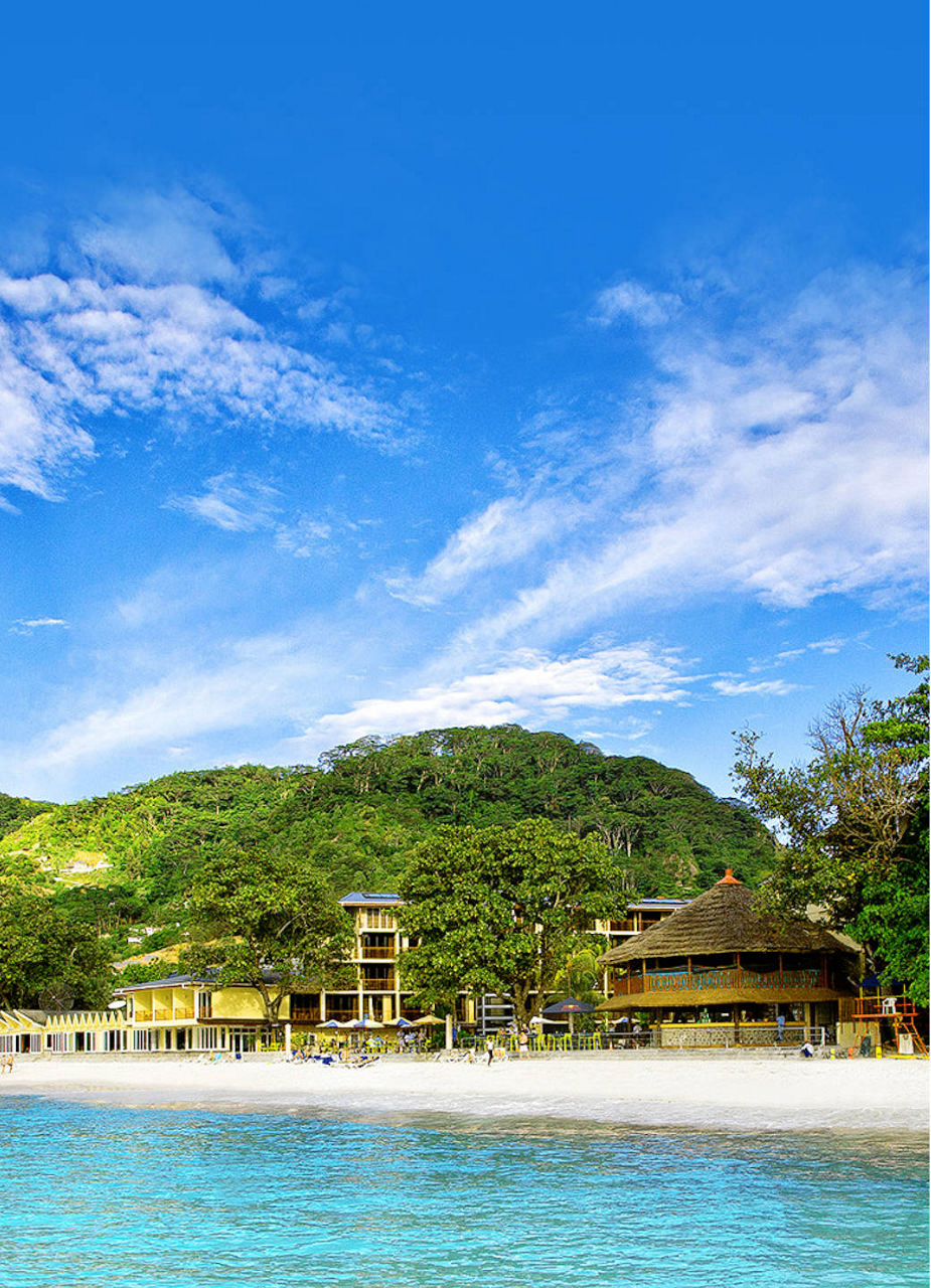 View of hotel from sea