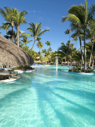 Hotel Pool Area with Pool Bar