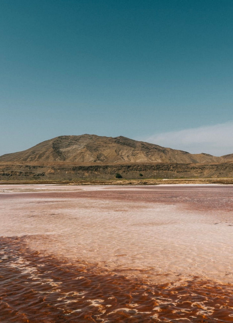 Salt Pool with Cagarral Mountain