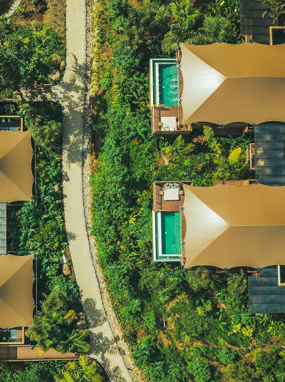 Bird’s-Eye View of Tents at Nayara Tented Camp