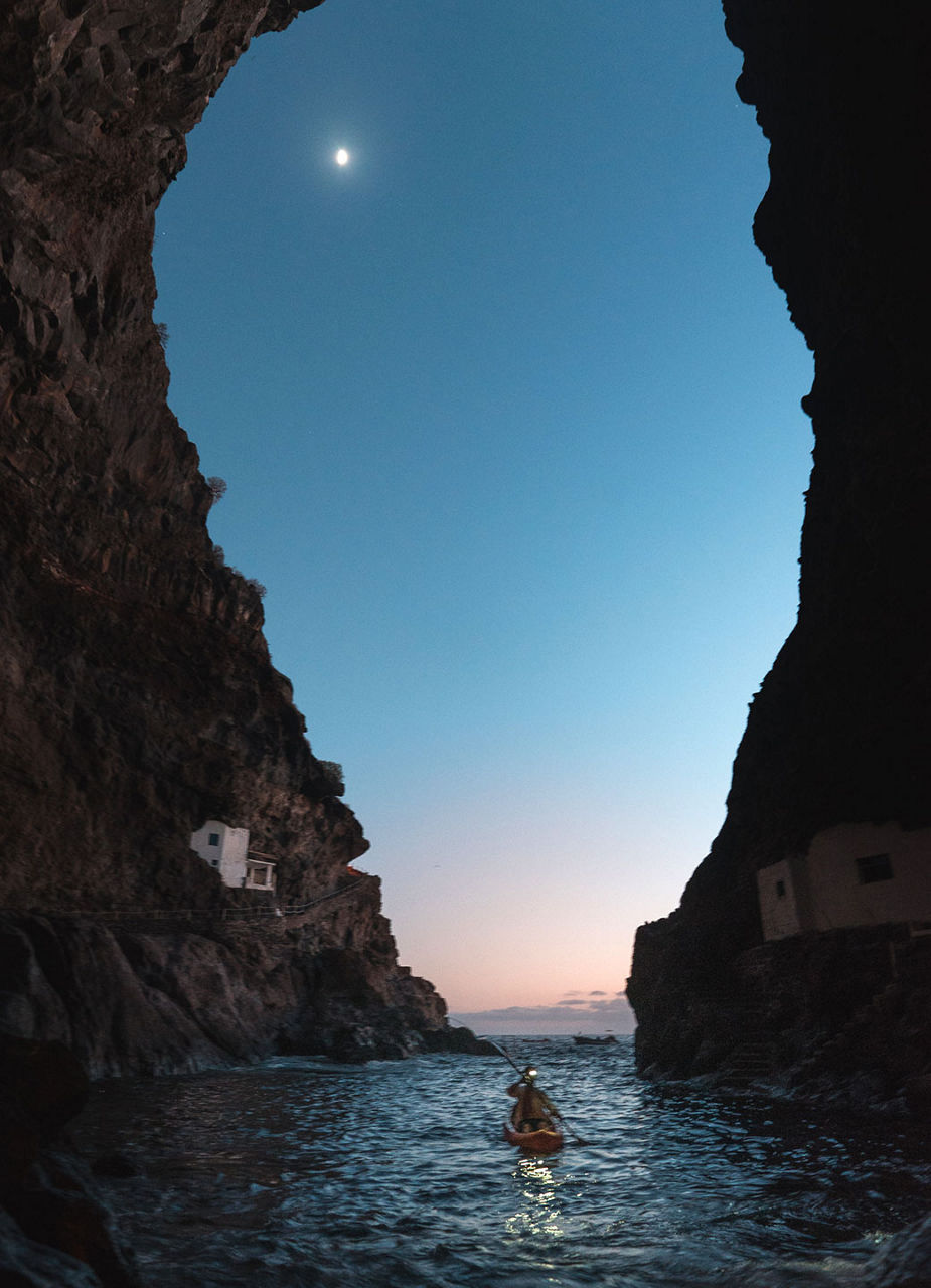 Kayak tour at sunset