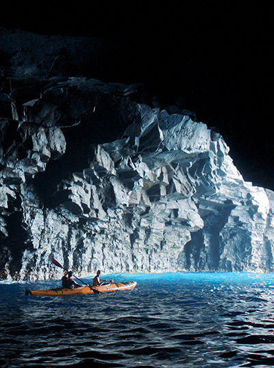 Kayak tour at sunset