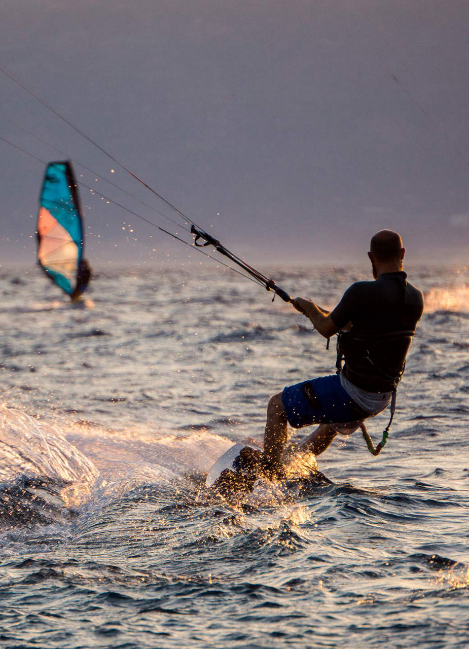 Kite-Surfer in Punta Pellari