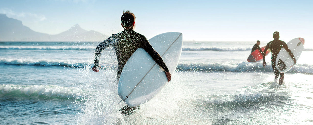 Surfer in Kapstadt