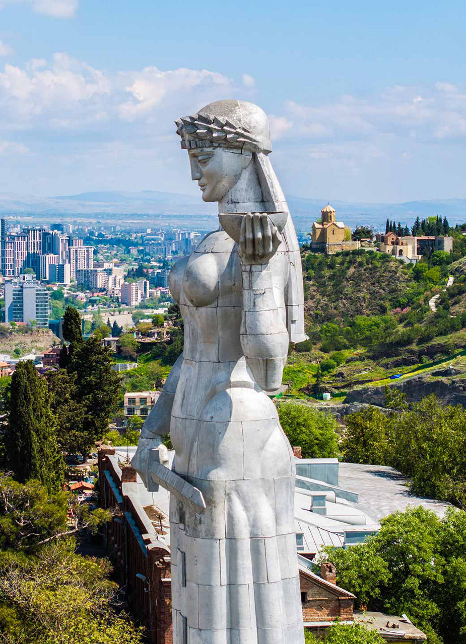 Kartlis Deda with St Nicholas in the background