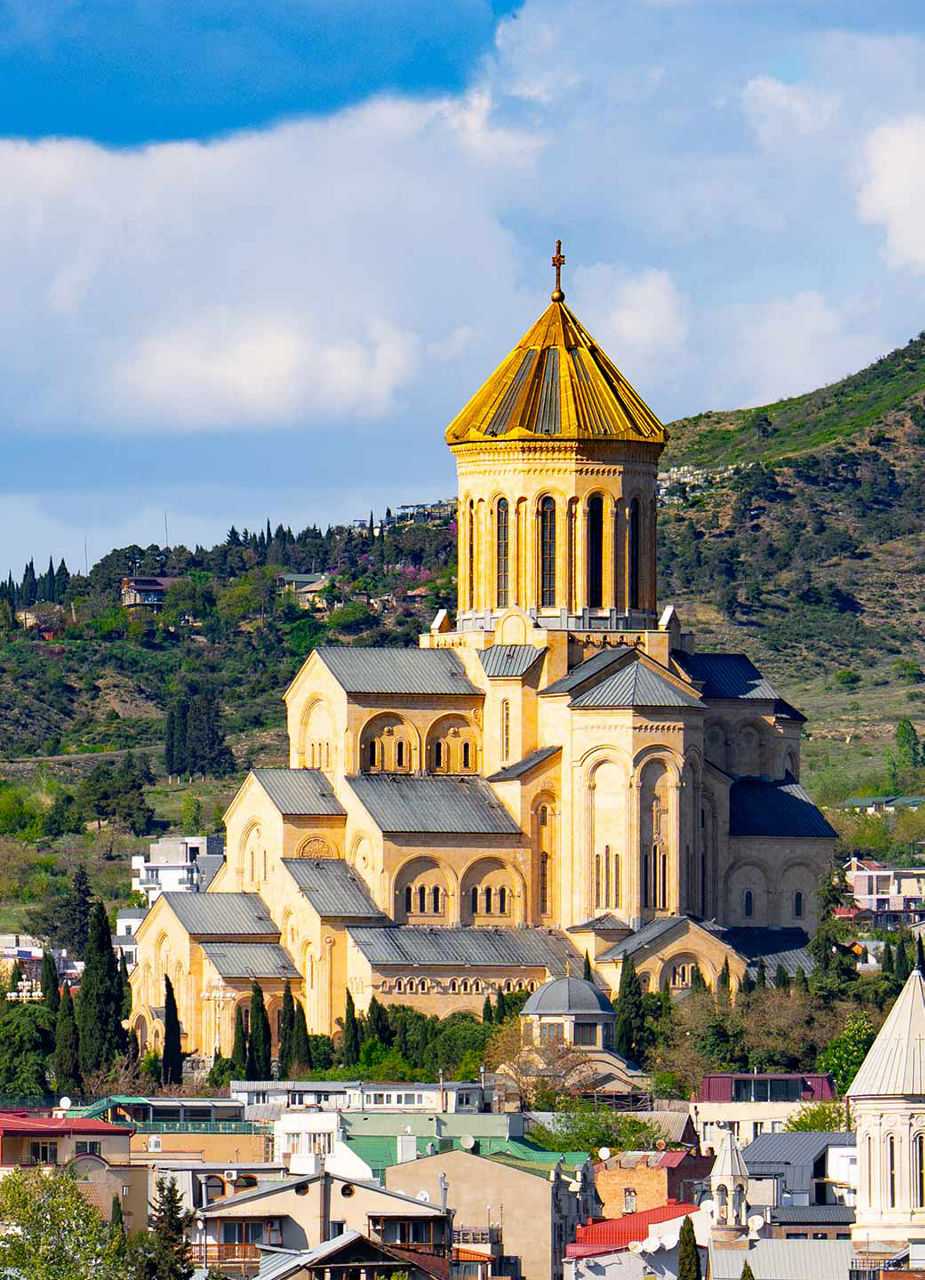 Aerial view of Sameba Cathedral