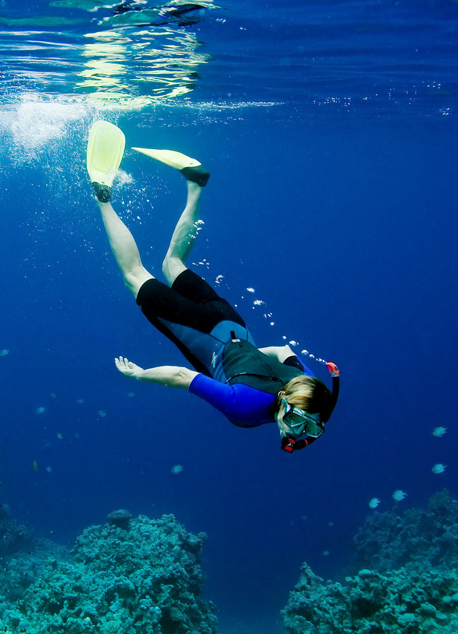 Schnorcheln im klaren Wasser​