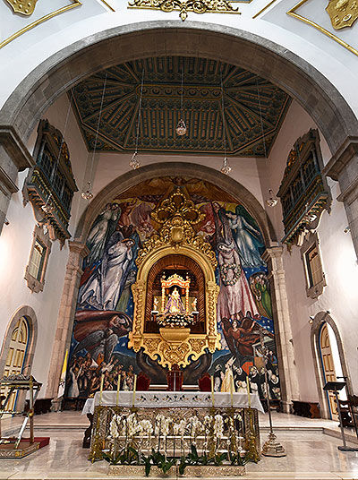 Inside church