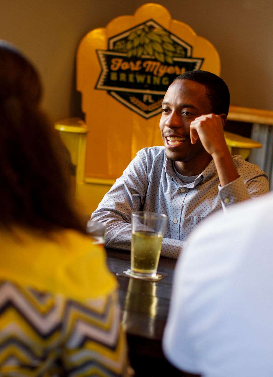 Man enjoying time in Fort Myers Brewing Company