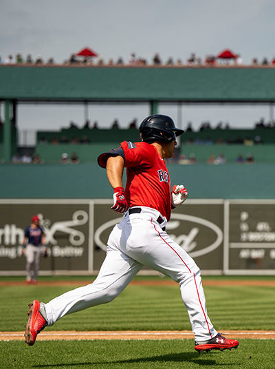 Man playing baseball