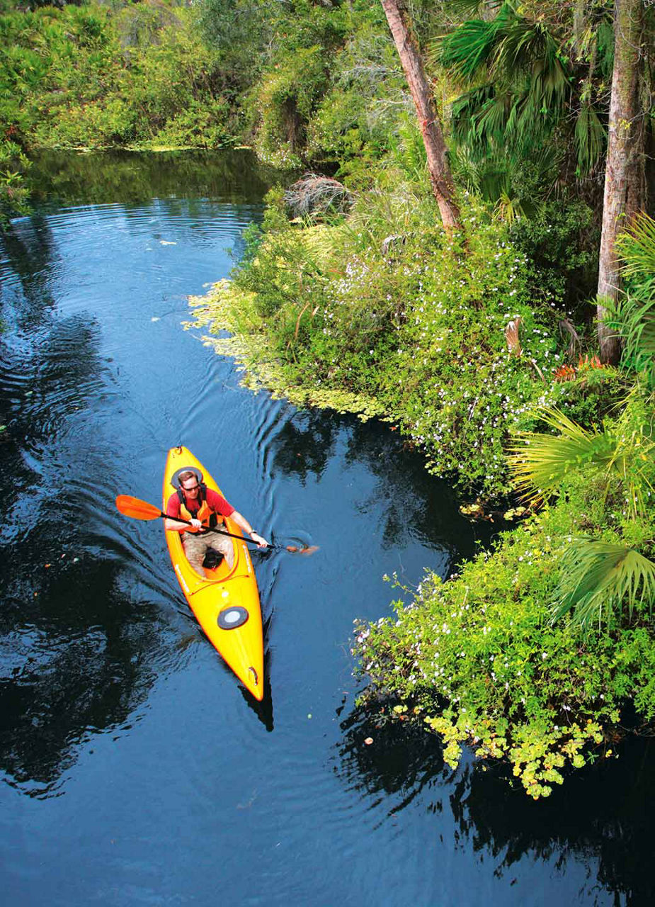 Man kayaking