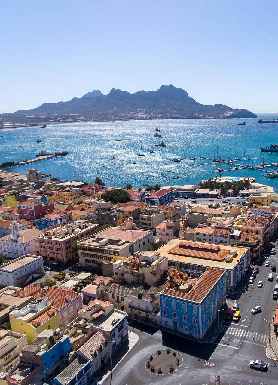 Vue aérienne de Mindelo