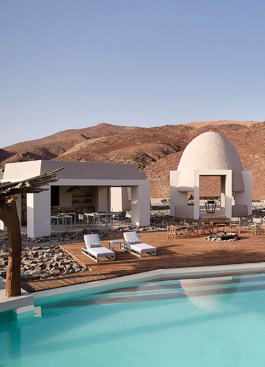 Aussenansicht der Okahirongo Elephant Lodge