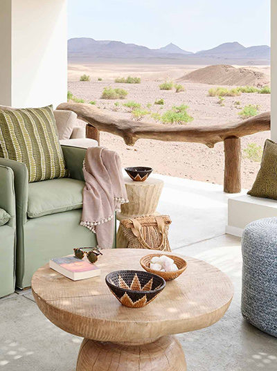 Blick aus dem Wohnbereich der Okahirongo Elephant Lodge
