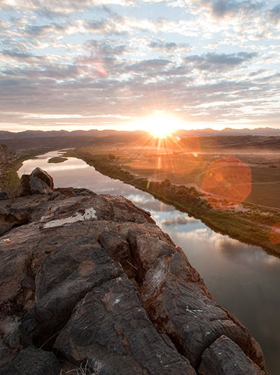 Abendsoone am Orange River