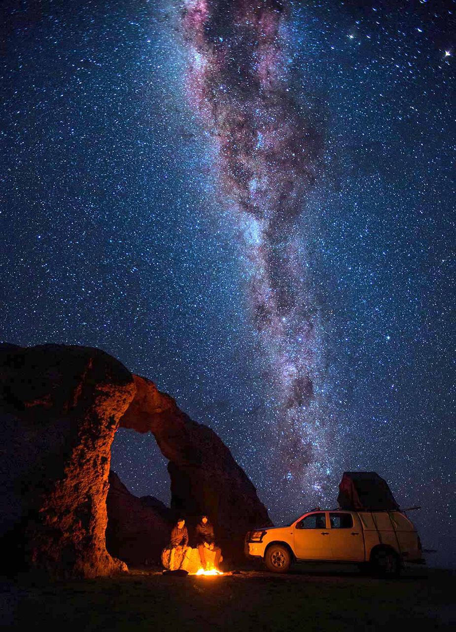 Campeurs sous la Voie lactée