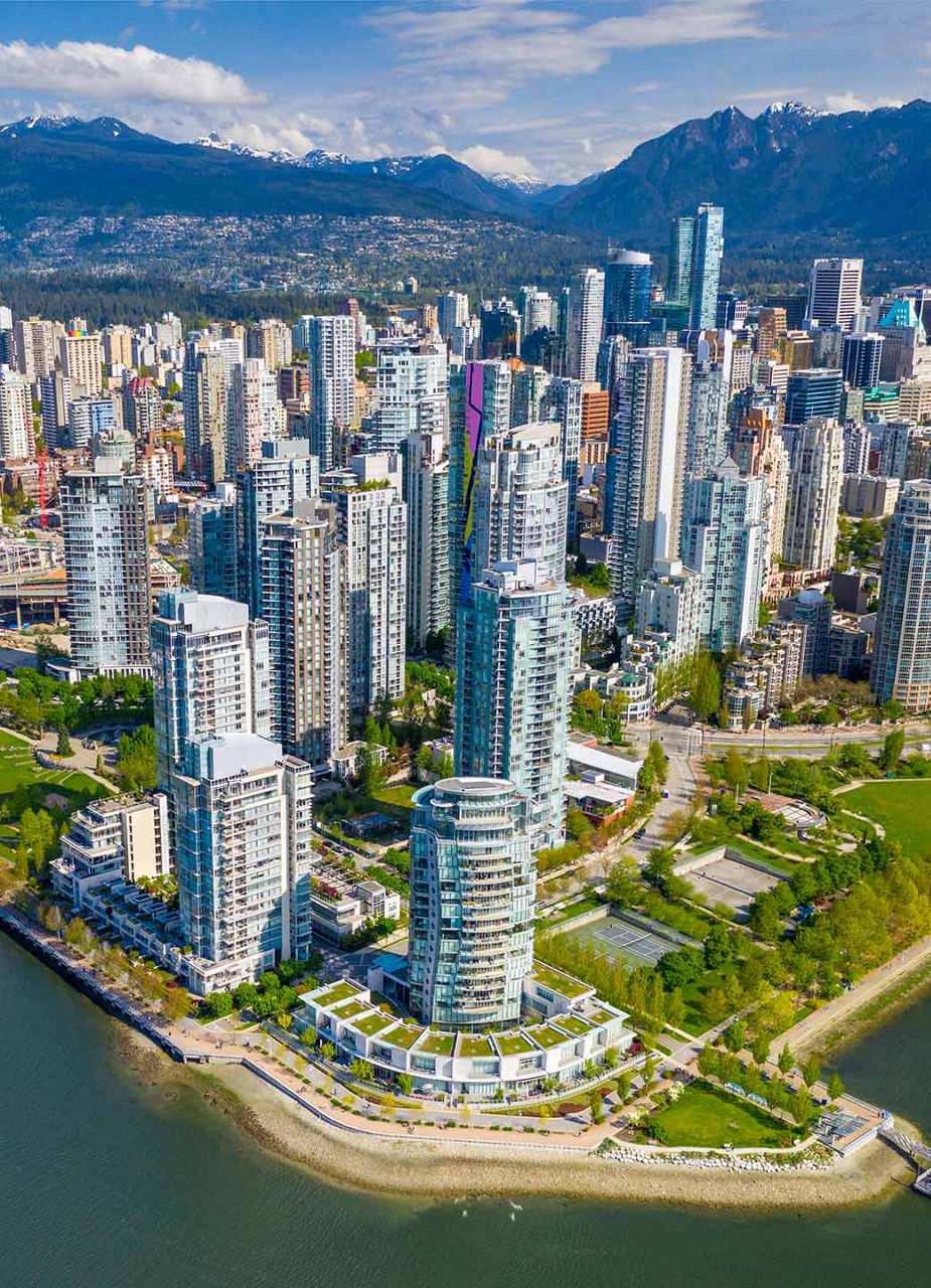 Bird view of Vancouver