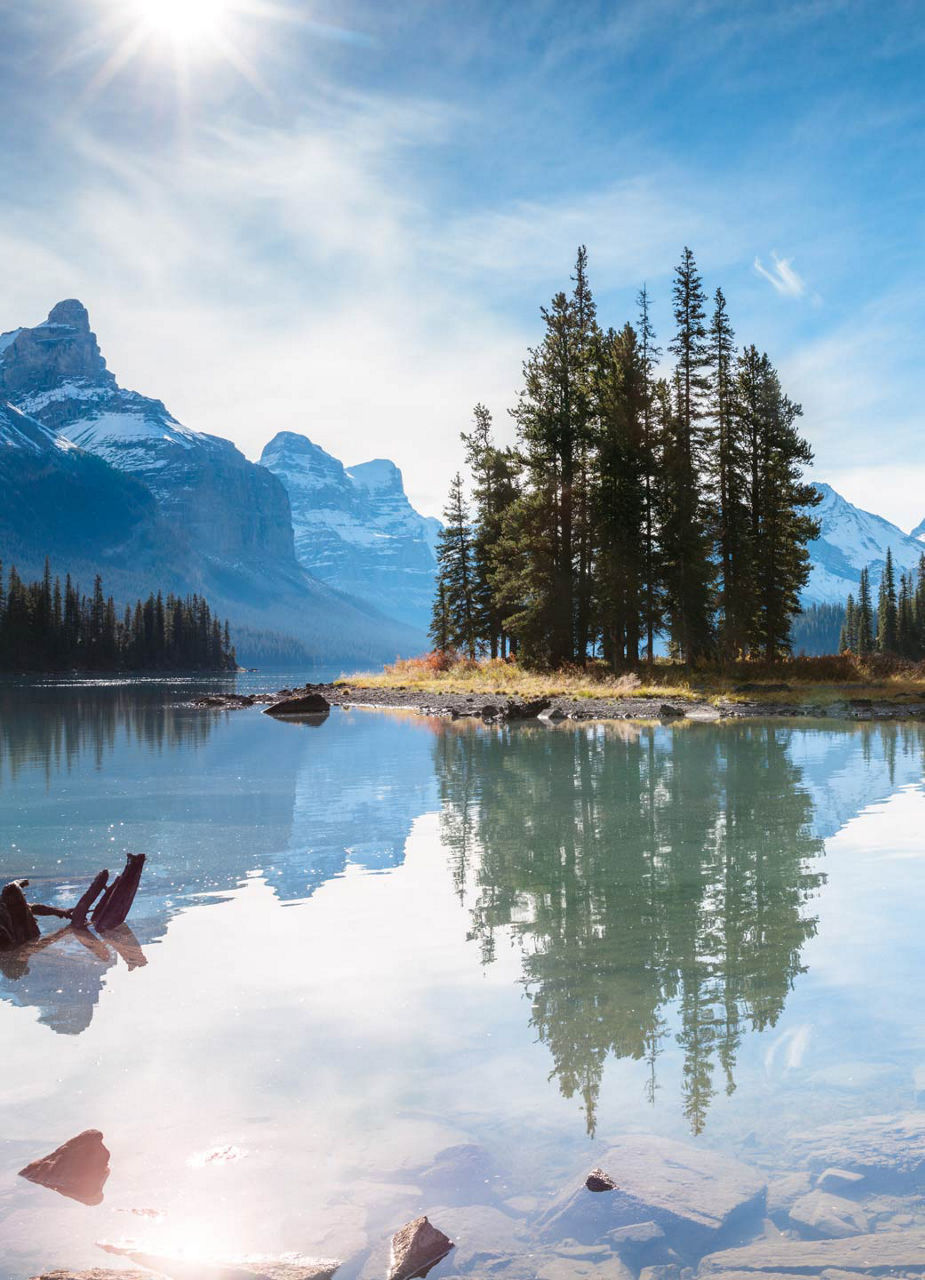 Lake and mountains