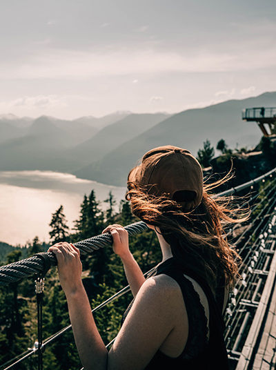 Woman enjoying the view