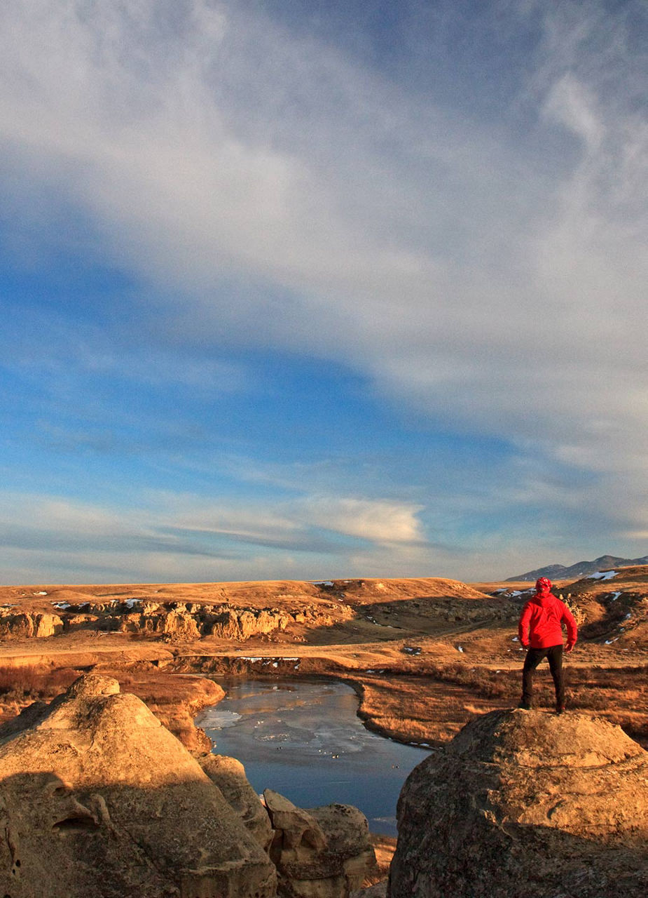 Wanderer im Writing-on-Stone Provincial Park