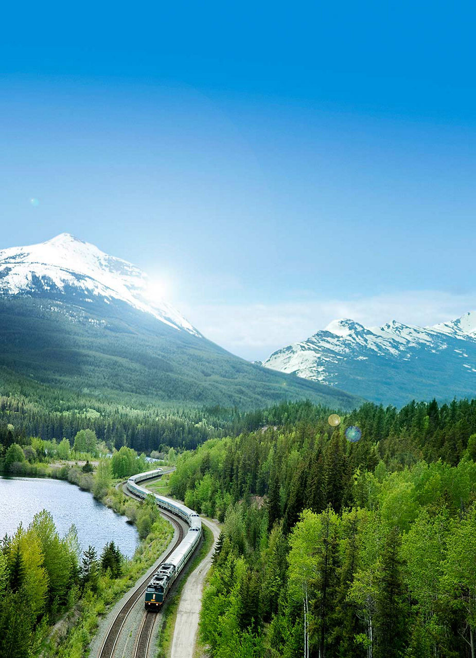 The Canadian going through Rockies