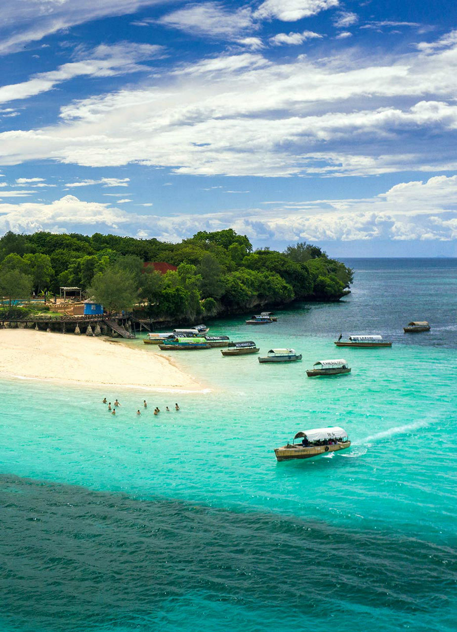 Bateaux au large de Prison Island