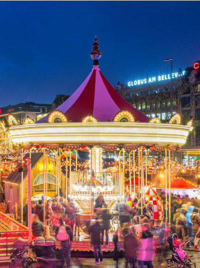 Christmas market carousel